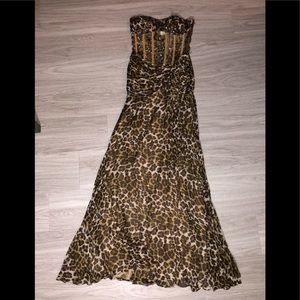 Vintage Shaina June Leopard Print Gown